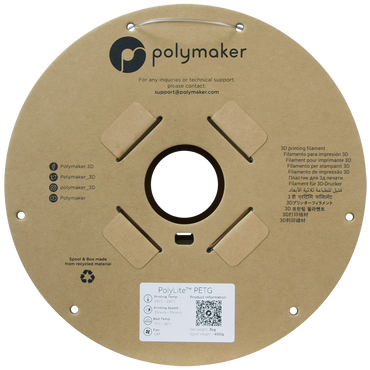 (UDGÅR) Polymaker | PolyLite PETG | Clear | 1.75mm | 3 kg