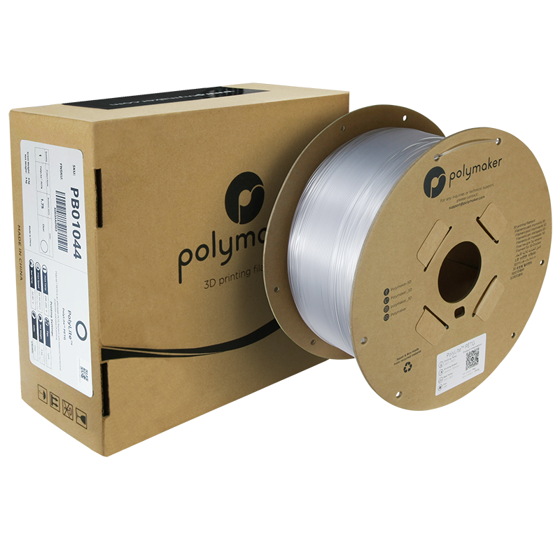 (UDGÅR) Polymaker | PolyLite PETG | Clear | 1.75mm | 3 kg