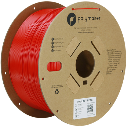 (UDGÅR) Polymaker | PolyLite PETG | Red | 1.75mm | 3 kg