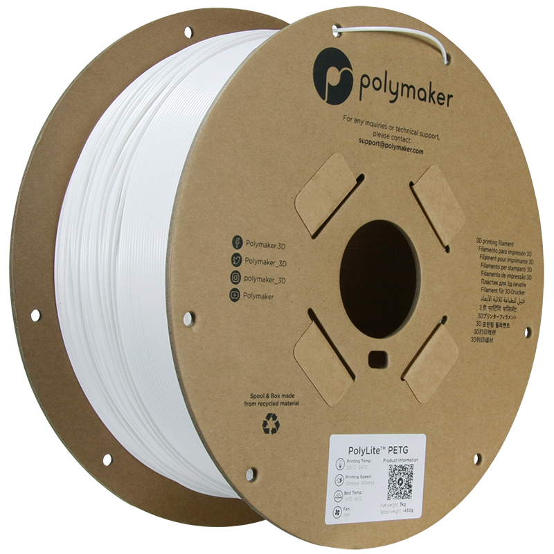 Polymaker | PolyLite PETG | White | 1.75mm | 3 kg
