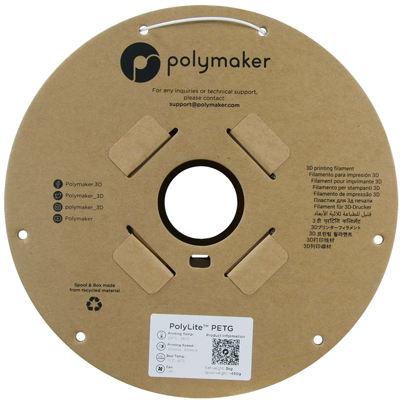 Polymaker | PolyLite PETG | White | 1.75mm | 3 kg