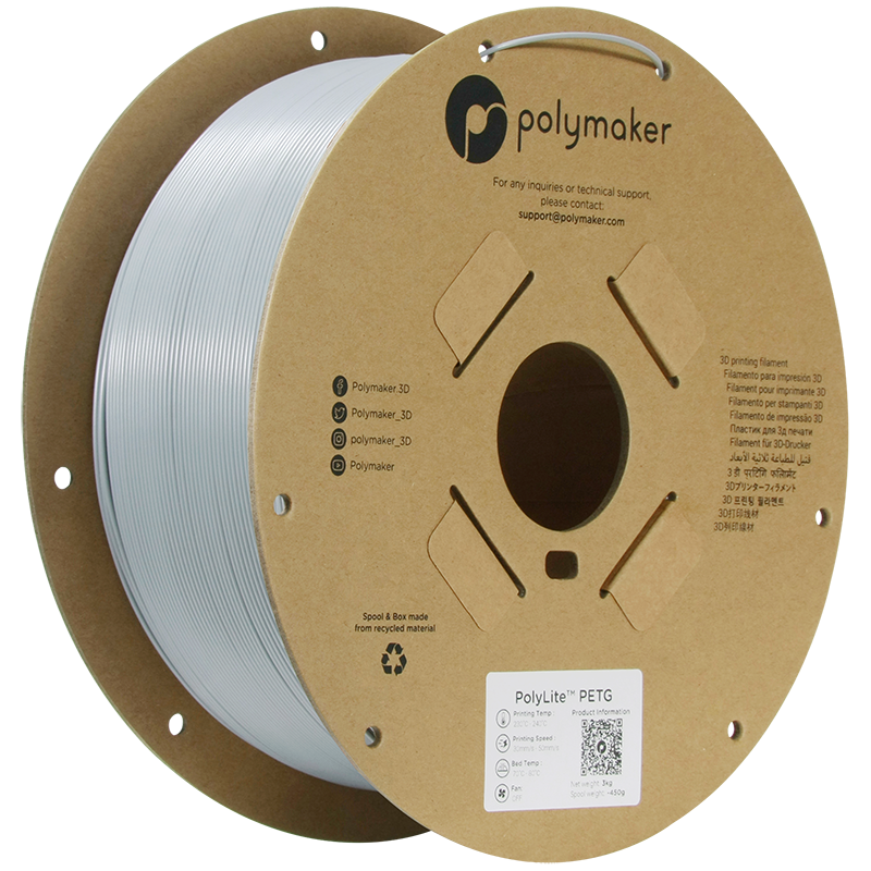 Polymaker | PolyLite PETG | Grey | 1.75mm | 3 kg