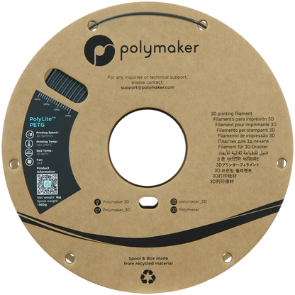 Polymaker | PolyLite PETG | Dark Grey | 1.75mm | 1 kg