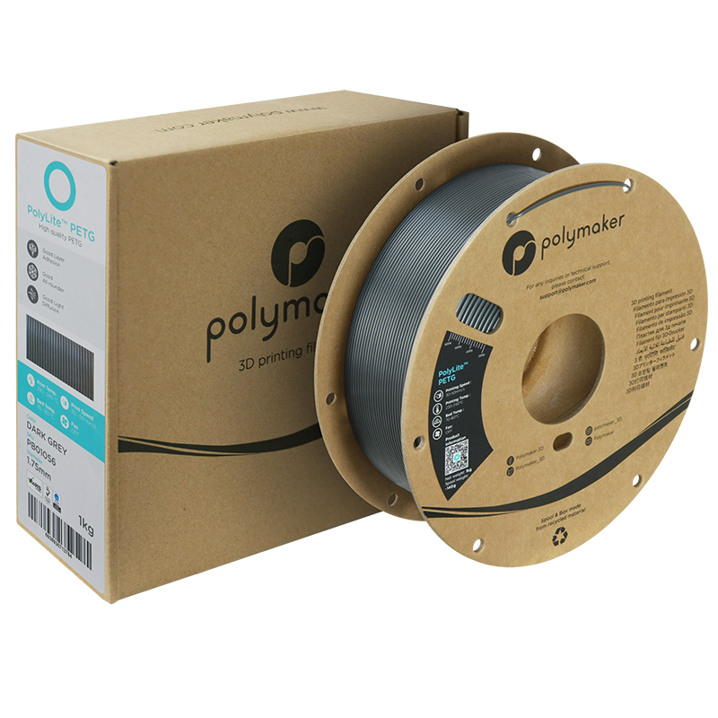 Polymaker | PolyLite PETG | Dark Grey | 1.75mm | 1 kg
