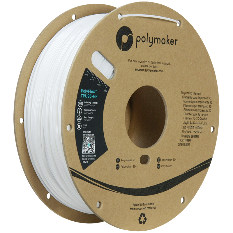 Polymaker | PolyFlex TPU-95A High Speed | White | 1.75mm | 1 kg