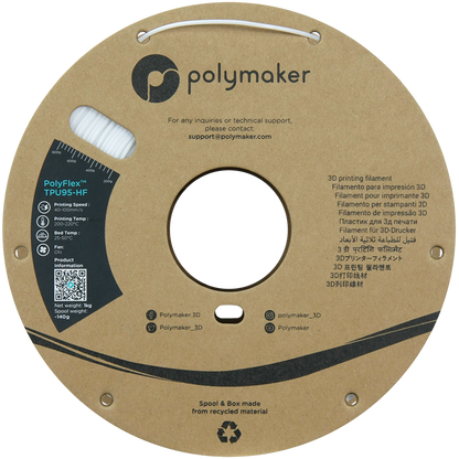 Polymaker | PolyFlex TPU-95A High Speed | White | 1.75mm | 1 kg