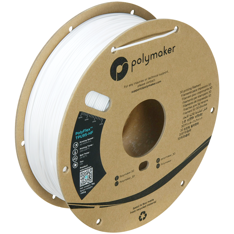 Polymaker | PolyFlex TPU-95A High Speed | White | 1.75mm | 1 kg