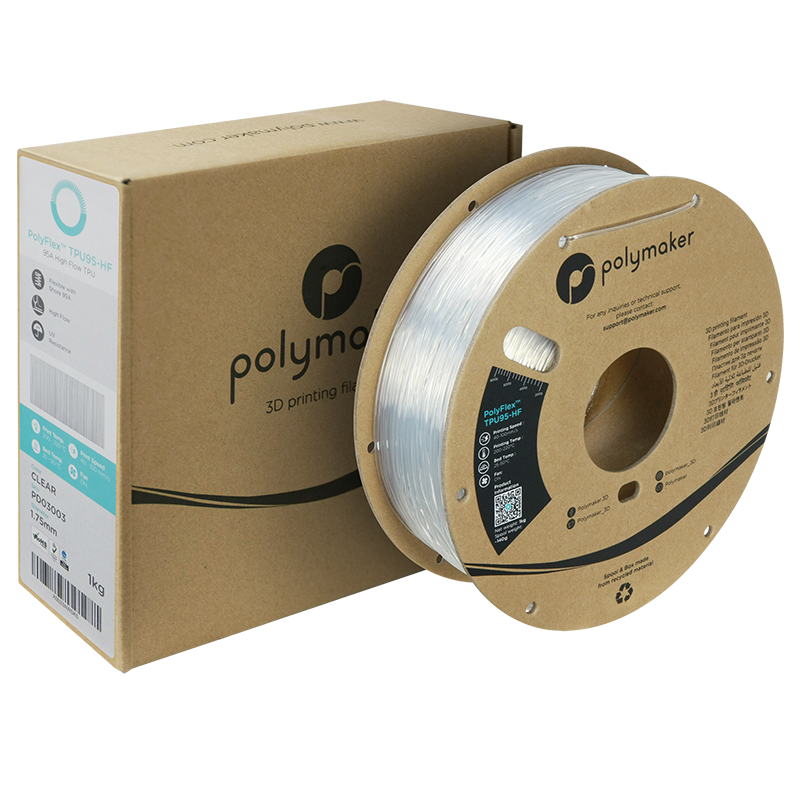 Polymaker | PolyFlex TPU-95A High Speed | Clear | 1.75mm | 1 kg