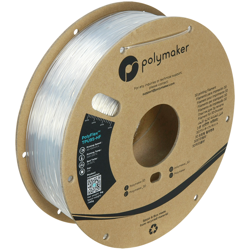Polymaker | PolyFlex TPU-95A High Speed | Clear | 1.75mm | 1 kg