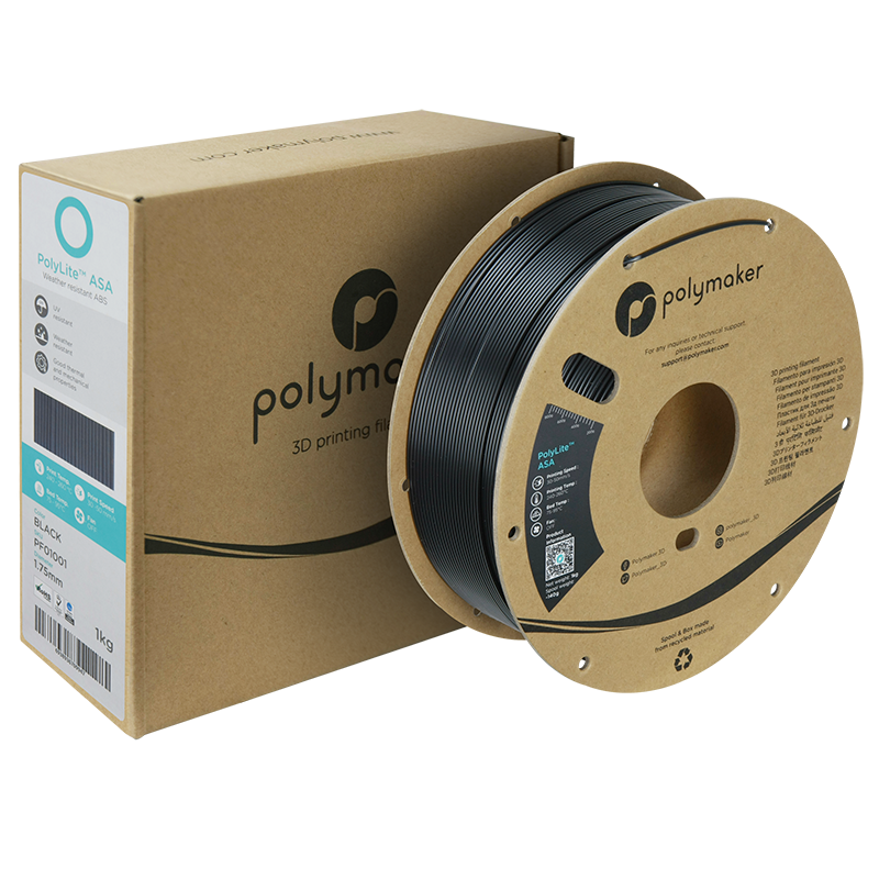 Polymaker | PolyLite ASA | Black | 1.75mm | 1 kg