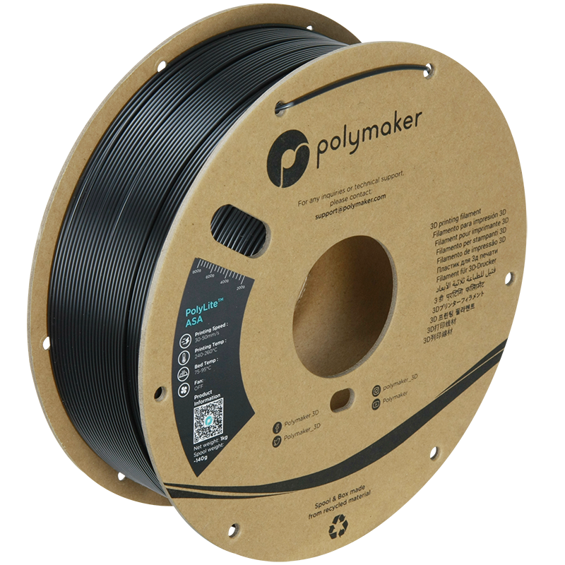 Polymaker | PolyLite ASA | Black | 1.75mm | 1 kg