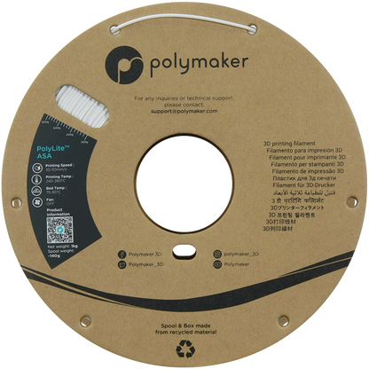 Polymaker | PolyLite ASA | White | 1.75mm | 1 kg