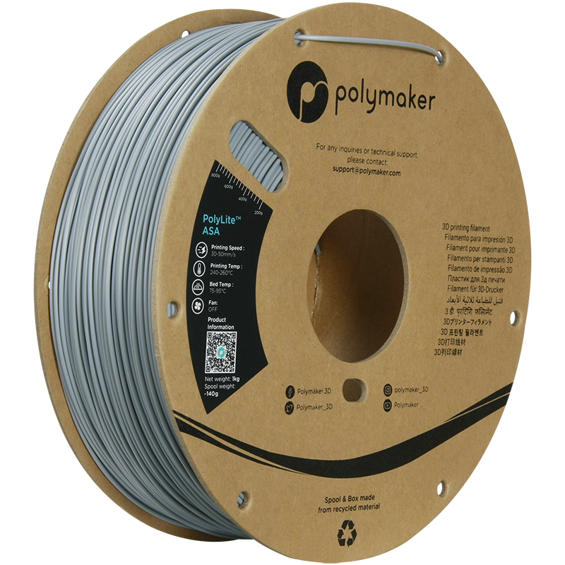 Polymaker | PolyLite ASA | Grey | 1.75mm | 1 kg