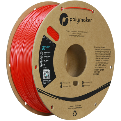 Polymaker | PolyLite ASA | Red | 1.75mm | 1 kg