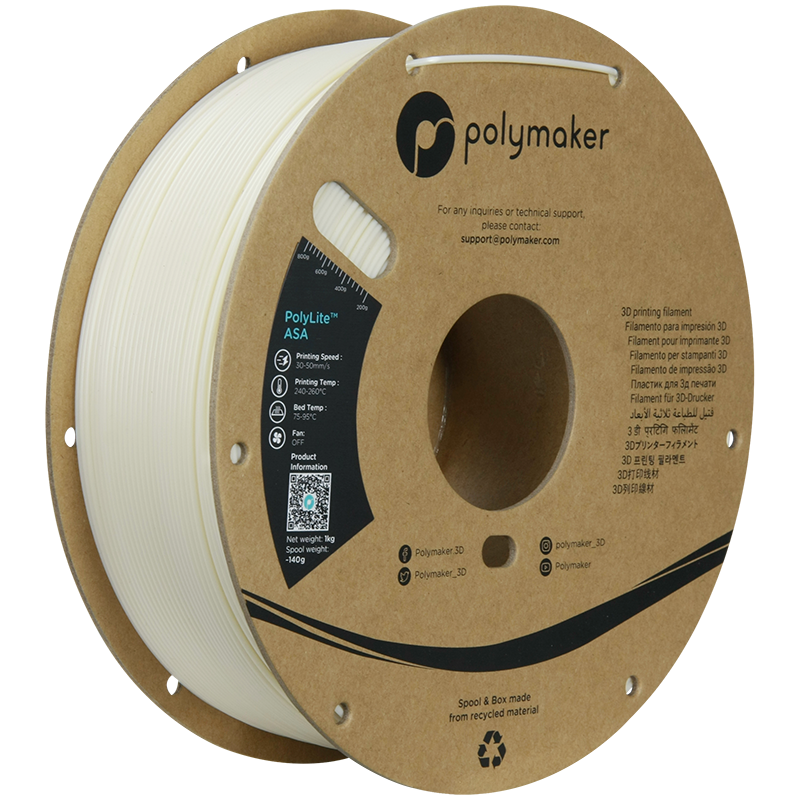 Polymaker | PolyLite ASA | Natural | 1.75mm | 1 kg