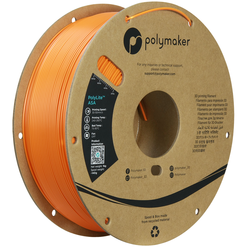 Polymaker | PolyLite ASA | Orange | 1.75mm | 1 kg