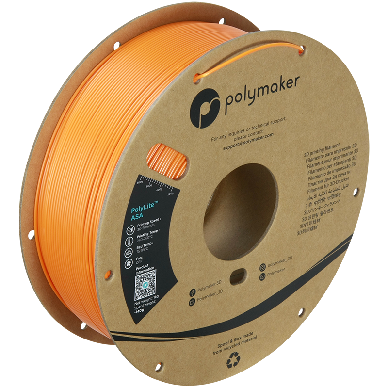 Polymaker | PolyLite ASA | Orange | 1.75mm | 1 kg
