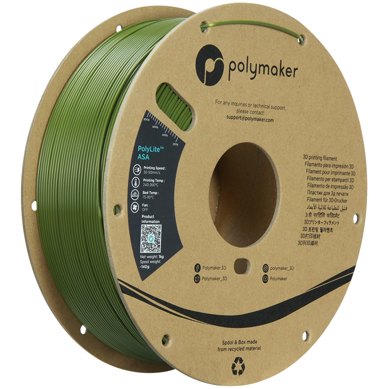 Polymaker | PolyLite ASA | Army Green | 1.75mm | 1 kg