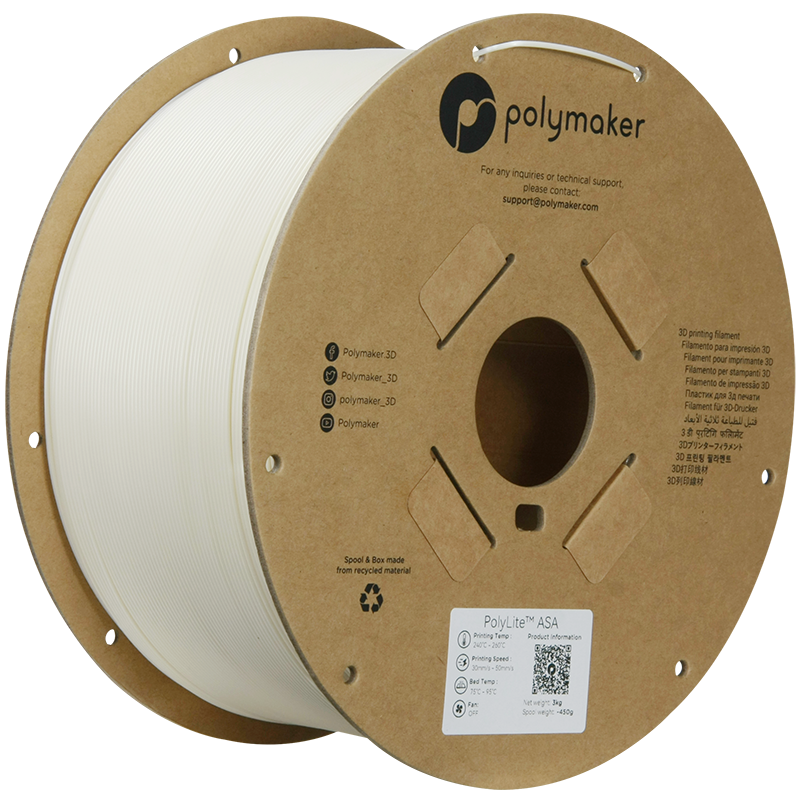 (UDGÅR) Polymaker | PolyLite ASA | Natural | 1.75mm | 3 kg