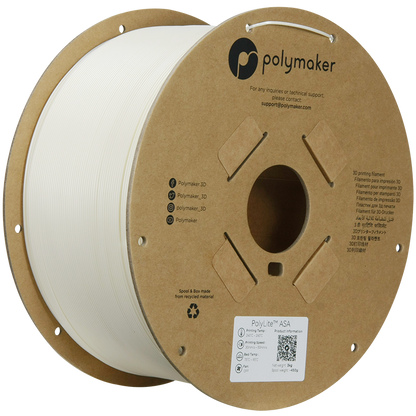 (UDGÅR) Polymaker | PolyLite ASA | Natural | 1.75mm | 3 kg