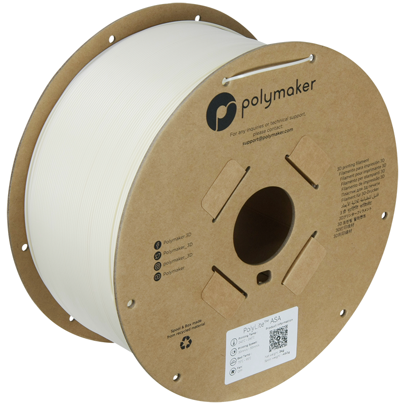 (UDGÅR) Polymaker | PolyLite ASA | Natural | 1.75mm | 3 kg