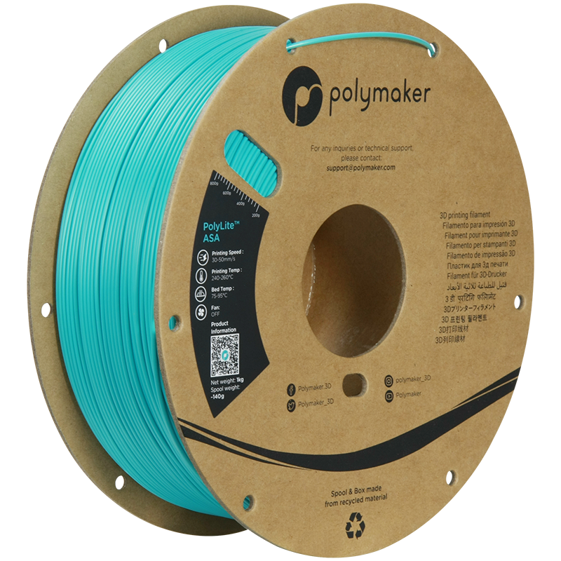 Polymaker | PolyLite ASA | Polymaker Teal | 1.75mm | 1 kg