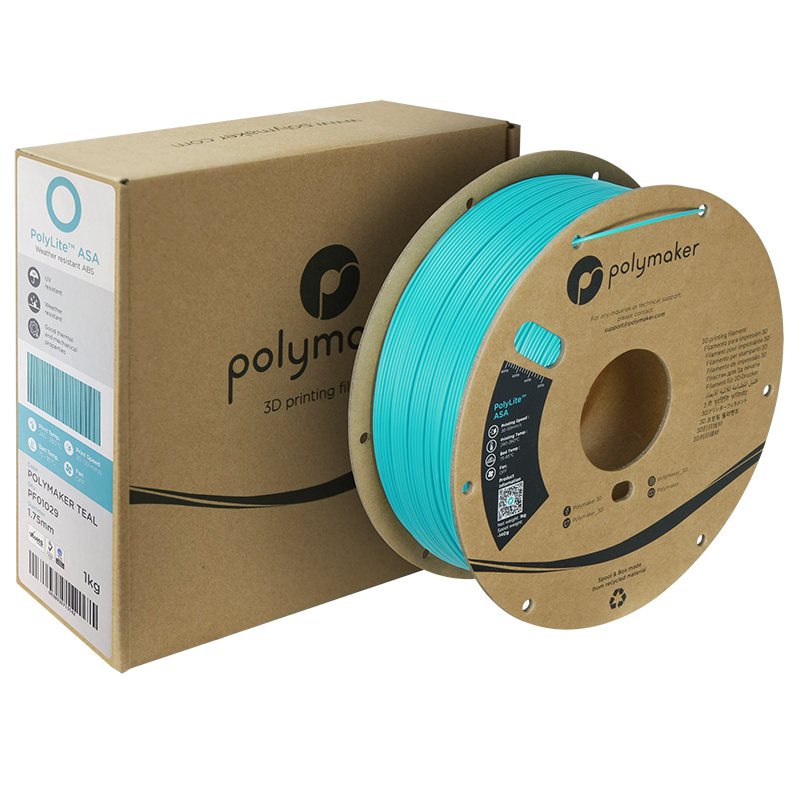 Polymaker | PolyLite ASA | Polymaker Teal | 1.75mm | 1 kg