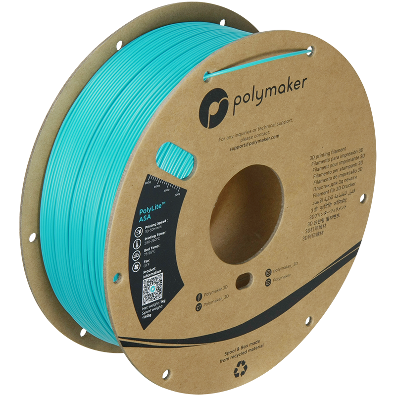 Polymaker | PolyLite ASA | Polymaker Teal | 1.75mm | 1 kg