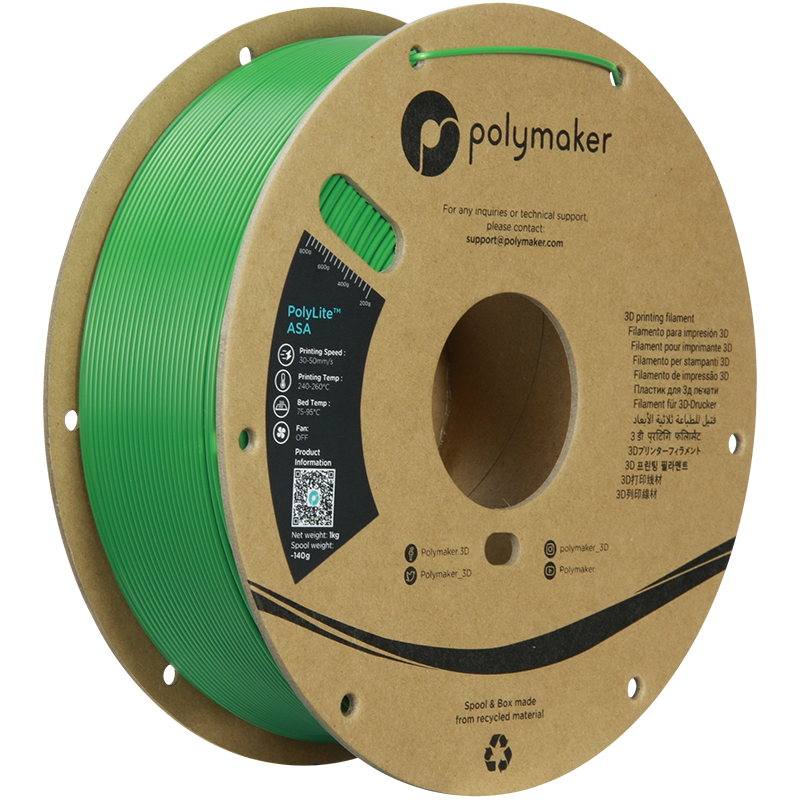 Polymaker | PolyLite ASA | Green | 1.75mm | 1 kg