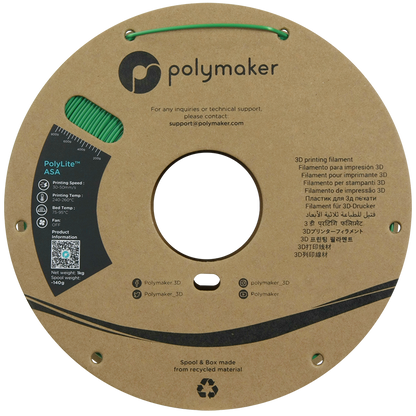 Polymaker | PolyLite ASA | Green | 1.75mm | 1 kg