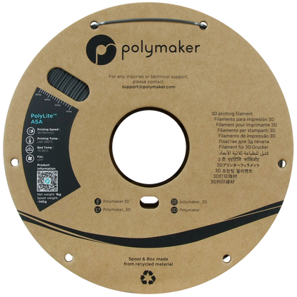 Polymaker | PolyLite ASA | Dark Grey | 1.75mm | 1 kg