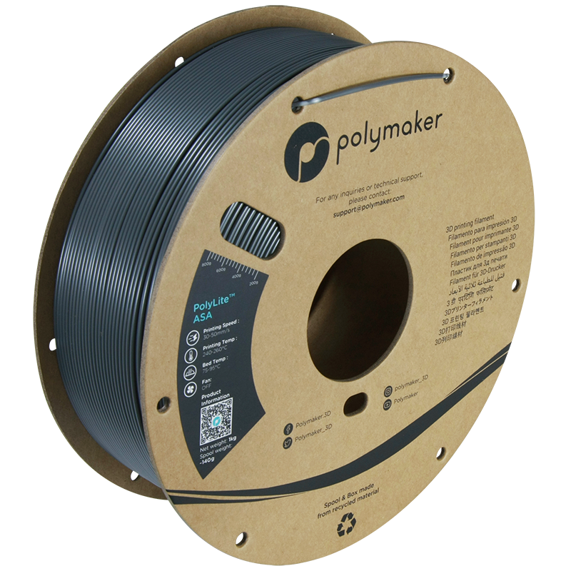 Polymaker | PolyLite ASA | Dark Grey | 1.75mm | 1 kg