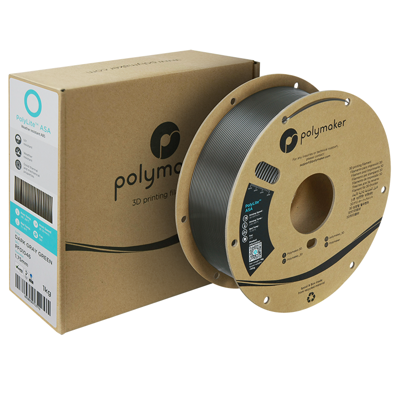 Polymaker | PolyLite ASA | Dark Grey Green | 1.75mm | 1 kg