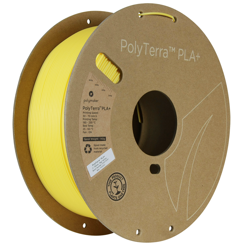 Polymaker | PolyTerra PLA+ | Yellow | 1.75mm | 1 kg