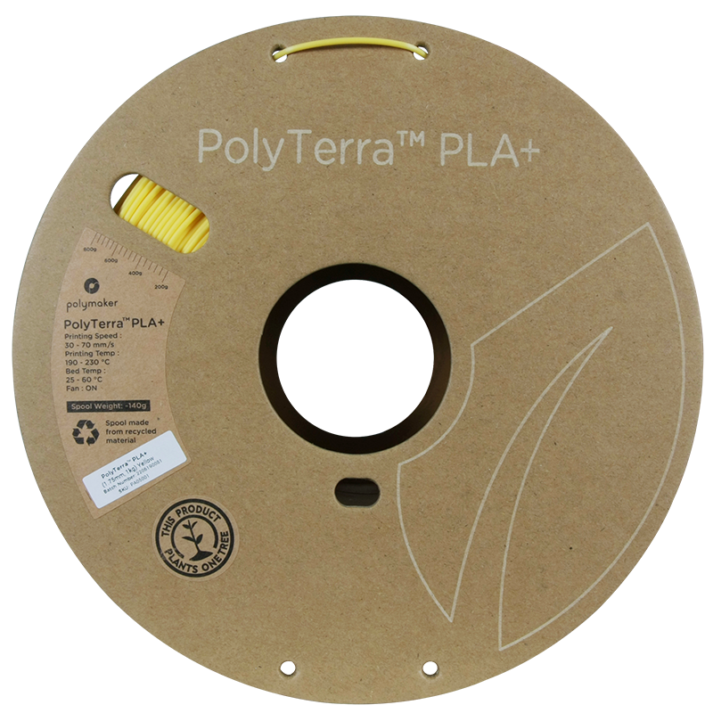Polymaker | PolyTerra PLA+ | Yellow | 1.75mm | 1 kg