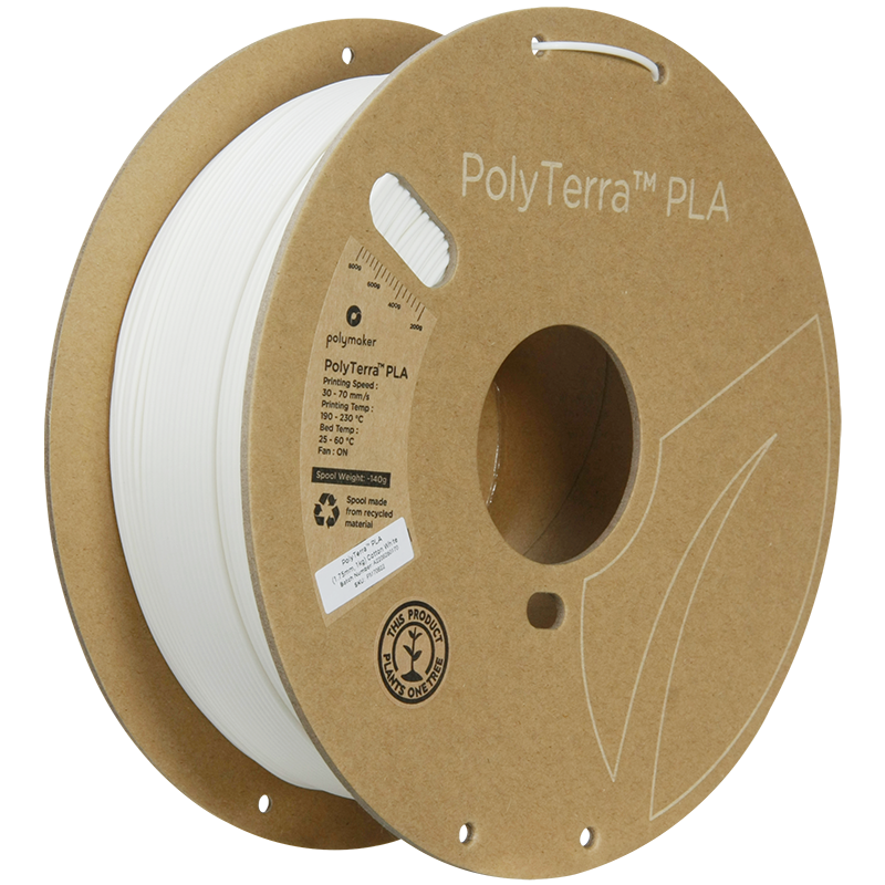 Polymaker | PolyTerra PLA | Cotton White | 1.75mm | 1 kg