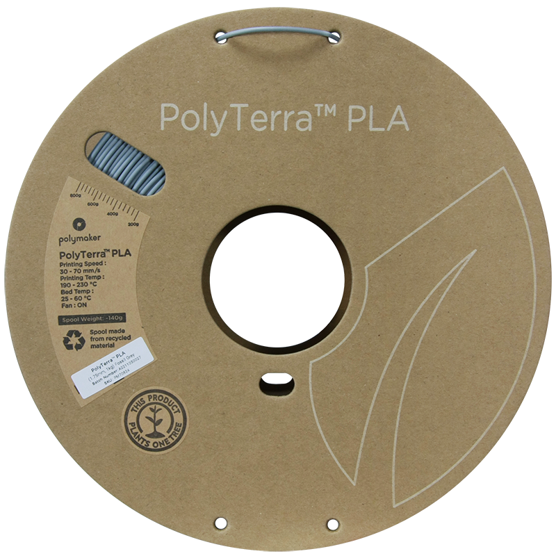 Polymaker | PolyTerra PLA | Fossil Grey | 1.75mm | 1 kg