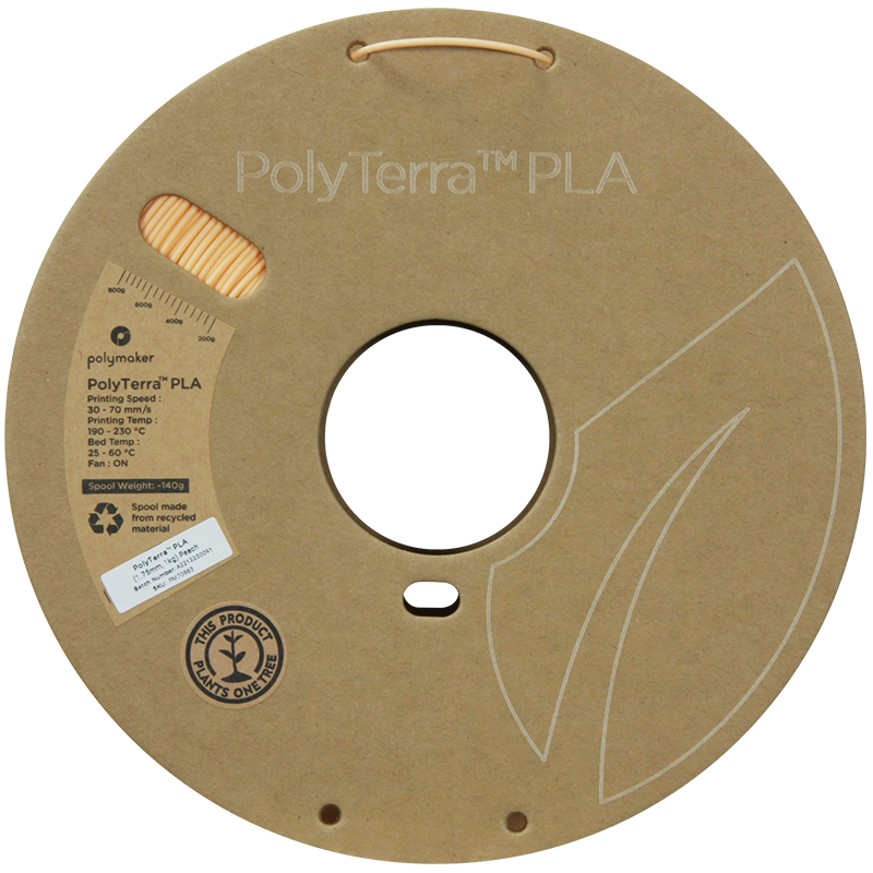 (UDGÅR) Polymaker | PolyTerra PLA | Peach | 1.75mm | 1 kg
