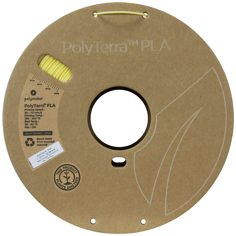 (UDGÅR) Polymaker | PolyTerra PLA | Banana | 1.75mm | 1 kg