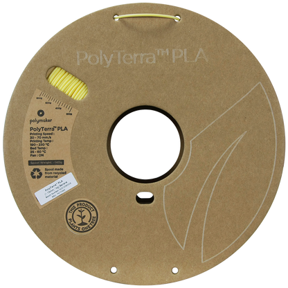 (UDGÅR) Polymaker | PolyTerra PLA | Banana | 1.75mm | 1 kg
