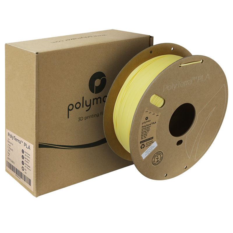 (UDGÅR) Polymaker | PolyTerra PLA | Banana | 1.75mm | 1 kg