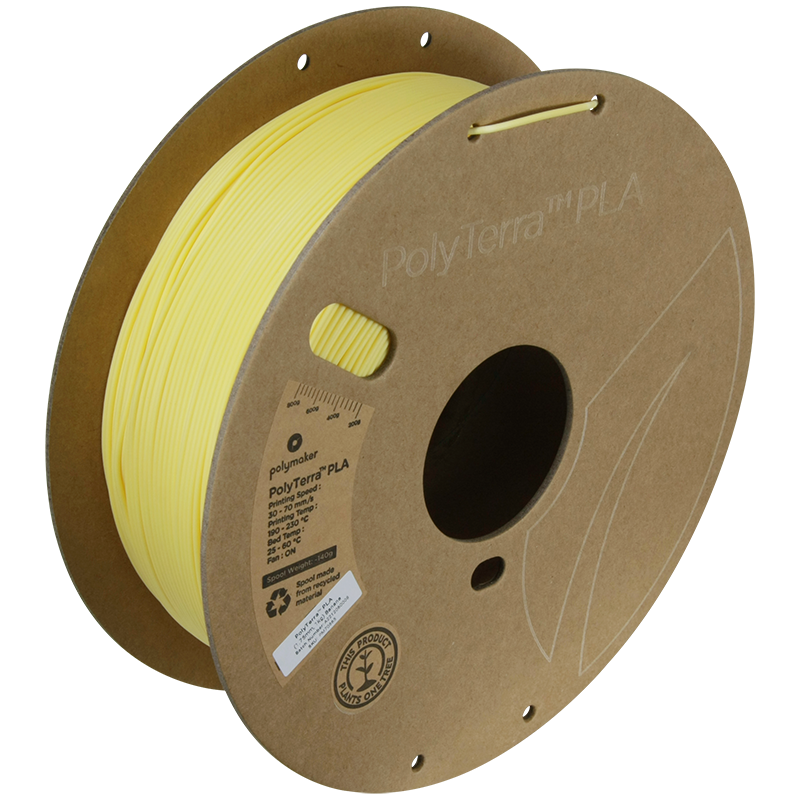 (UDGÅR) Polymaker | PolyTerra PLA | Banana | 1.75mm | 1 kg