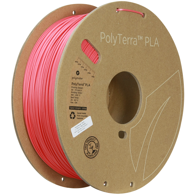 (UDGÅR) Polymaker | PolyTerra PLA | Rose | 1.75mm | 1 kg