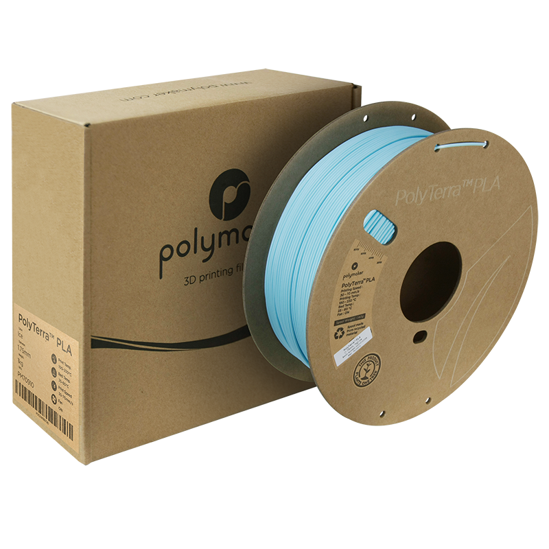 (UDGÅR) Polymaker | PolyTerra PLA | Ice | 1.75mm | 1 kg