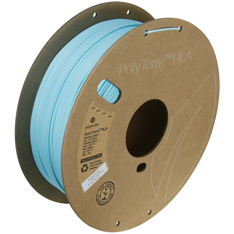 (UDGÅR) Polymaker | PolyTerra PLA | Ice | 1.75mm | 1 kg
