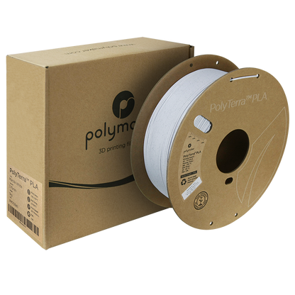 (UDGÅR) Polymaker | PolyTerra PLA | Marble White | 1.75mm | 1 kg
