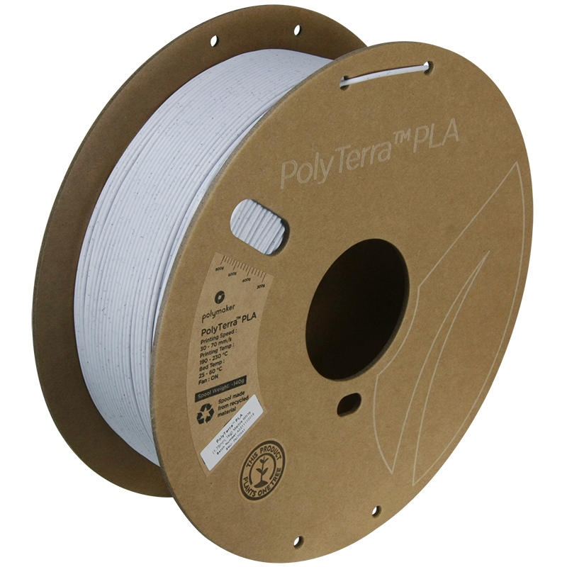 (UDGÅR) Polymaker | PolyTerra PLA | Marble White | 1.75mm | 1 kg