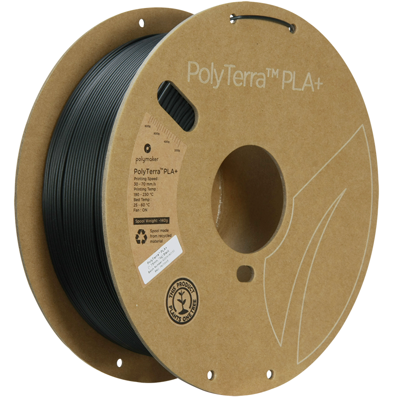 Polymaker | PolyTerra PLA+ | Black | 1.75mm | 1 kg