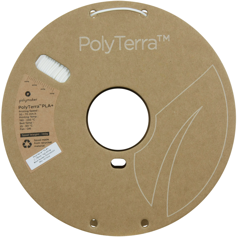 Polymaker | PolyTerra PLA+ | White | 1.75mm | 1 kg
