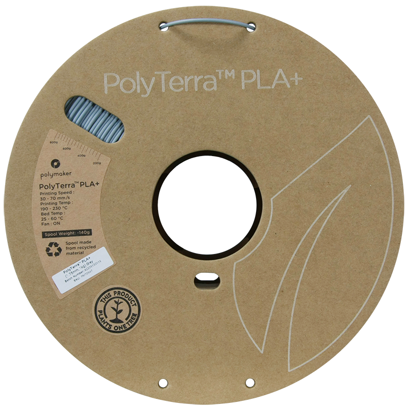 Polymaker | PolyTerra PLA+ | Grey | 1.75mm | 1 kg
